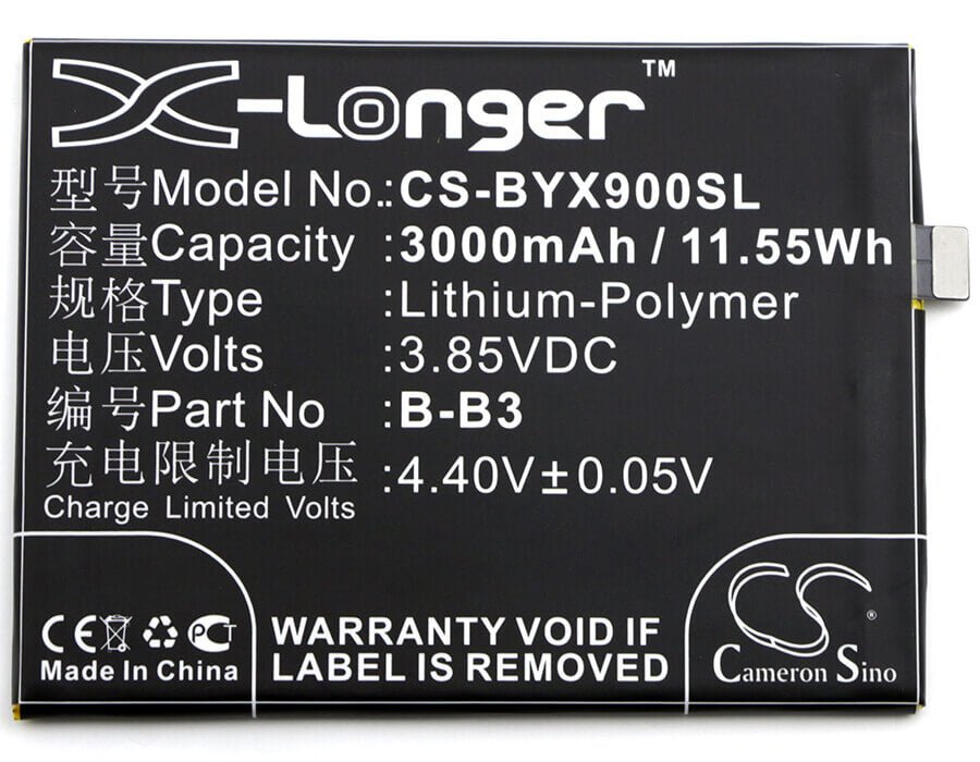 Battery For Bbk, Vivo X9, Vivo, X9 3.85v, 3000mah - 11.55wh Batteries for Electronics Cameron Sino Technology Limited   