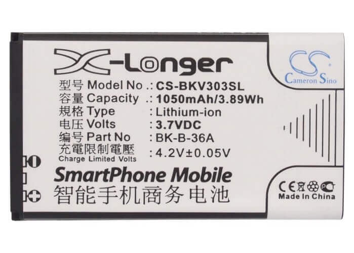 Battery For Bbk Vivo Y1, Vivo V303 3.7v, 1050mah - 3.89wh Batteries for Electronics Cameron Sino Technology Limited   