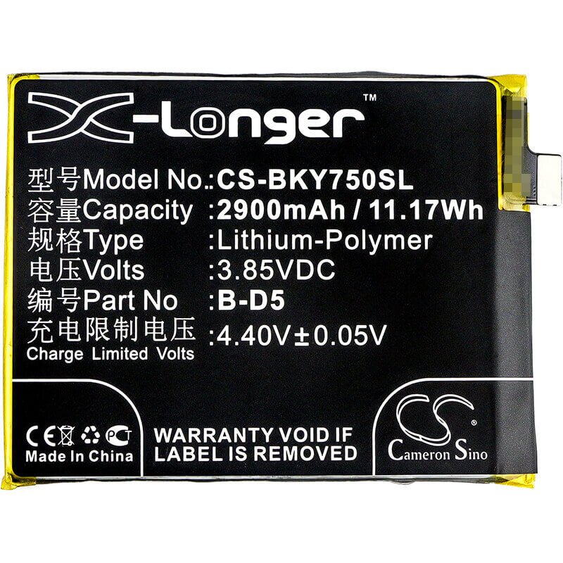 Battery For Bbk, Vivo Y75, Vivo Y75 Dual Sim, Vivo Y75 Dual Sim Lte 3.85v, 2900mah - 11.17wh Batteries for Electronics Cameron Sino Technology Limited   