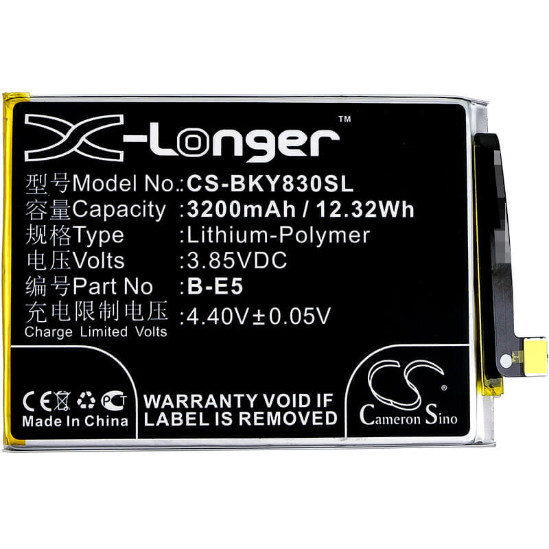 Battery For Bbk, Vivo Y83, Vivo Y83a, Vivo 3.85v, 3200mah - 12.32wh Batteries for Electronics Cameron Sino Technology Limited   