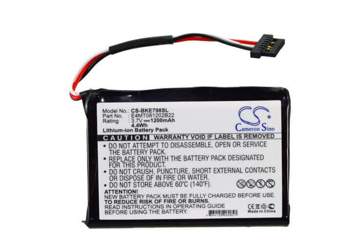 Battery For Becker Be7934, Be7988, Traffic Assist 7934 3.7v, 1200mah - 4.44wh GPS, Navigator Cameron Sino Technology Limited   