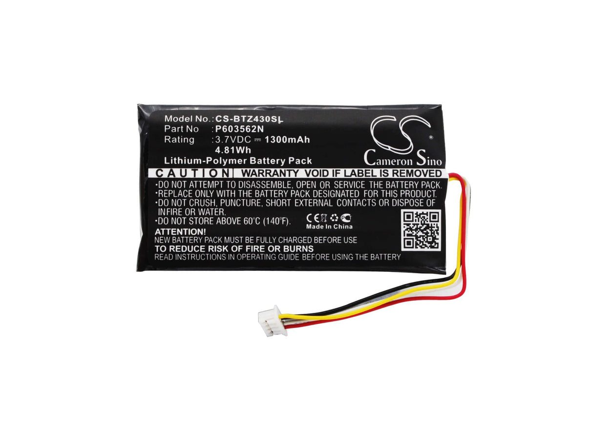 Battery For Binatone Z430bt 3.7v, 1300mah - 4.81wh GPS, Navigator Cameron Sino Technology Limited   