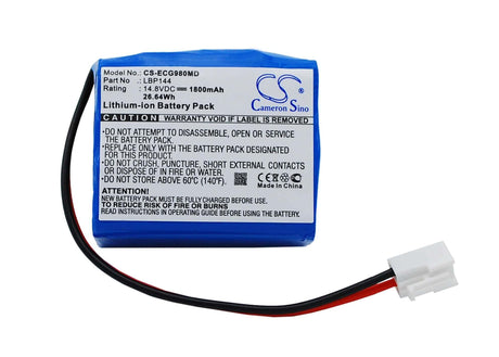 Battery For Biocare Ecg-9801 14.8v, 1800mah - 26.64wh Medical Cameron Sino Technology Limited (Medical)   