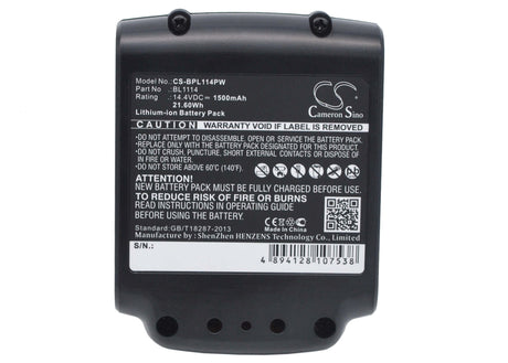 Battery For Black & Decker Asl146bt12a, Asl146k, Asl146kb 14.4v, 1500mah - 21.60wh Power Tools Cameron Sino Technology Limited (Power Tools)   