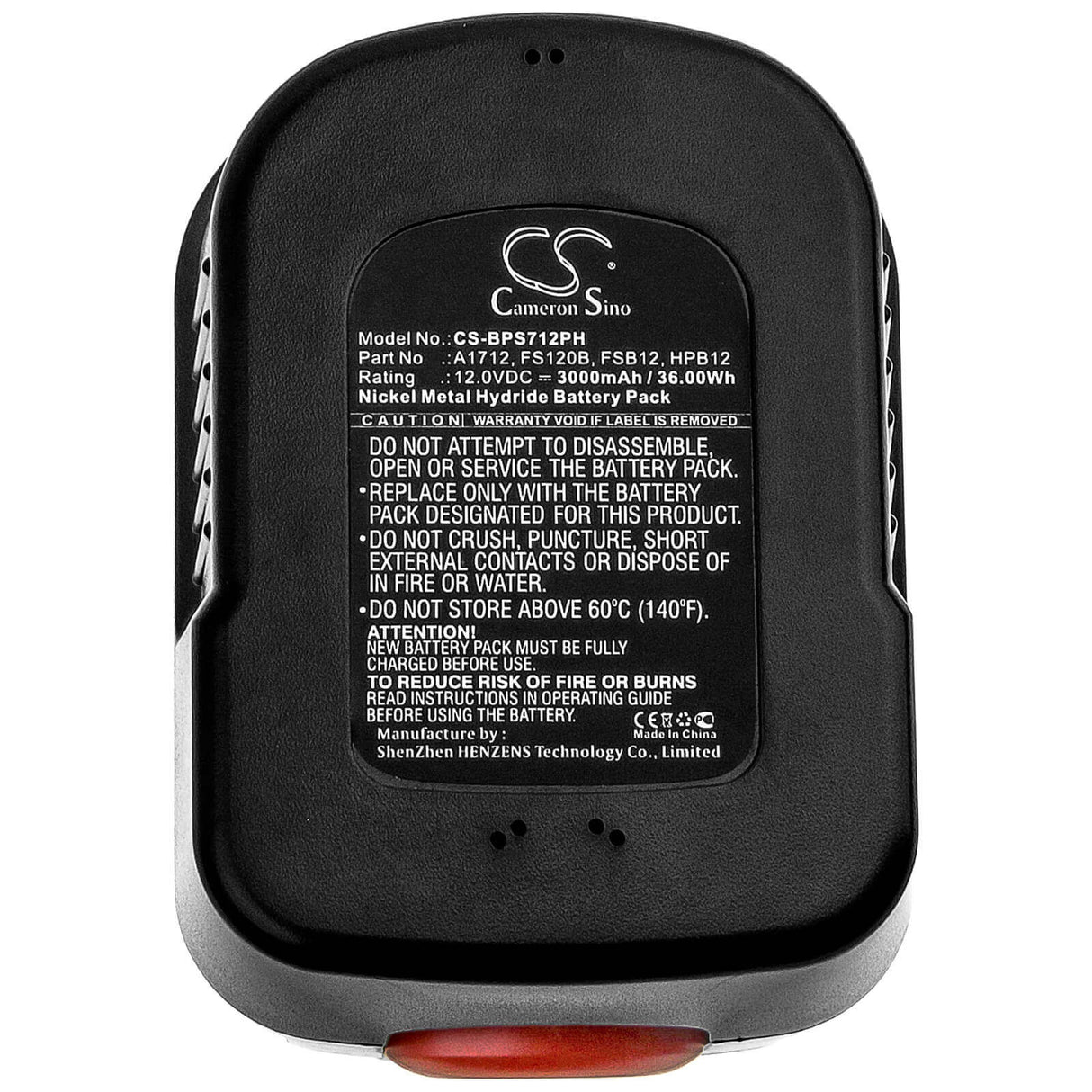 Battery For Black & Decker, Bd12psk, Bdbn1202, Bdg1200k 12v, 3000mah - 36.00wh Batteries for Electronics Cameron Sino Technology Limited   