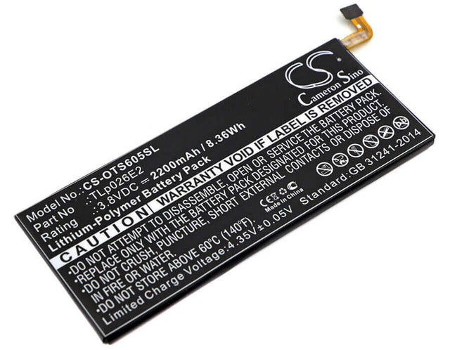 Battery For Blackberry & Alcatel, One Touch Idol 4, One Touch Idol 4 Lte Du 3.8v, 2200mah - 8.36wh Mobile, SmartPhone Cameron Sino Technology Limited   