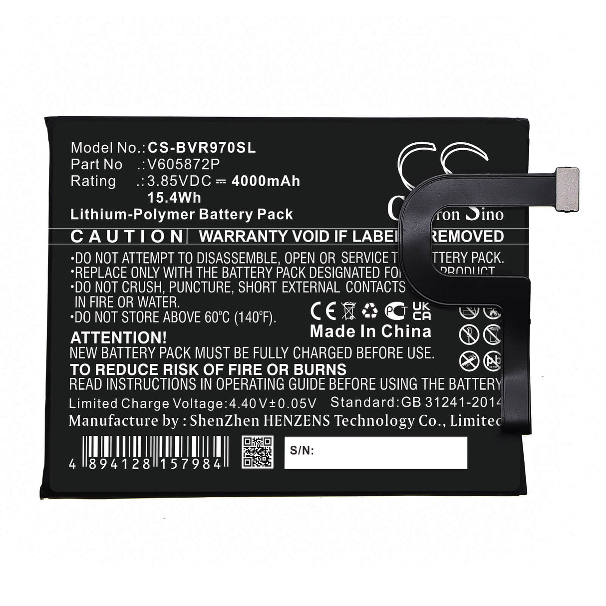 Battery For Blackview, Bv9700 3.85v, 4100mah - 15.79wh Mobile, SmartPhone Cameron Sino Technology Limited   