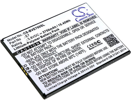 Battery For Blackview, E7 3.8v, 2750mah - 10.45wh Mobile, SmartPhone Cameron Sino Technology Limited   