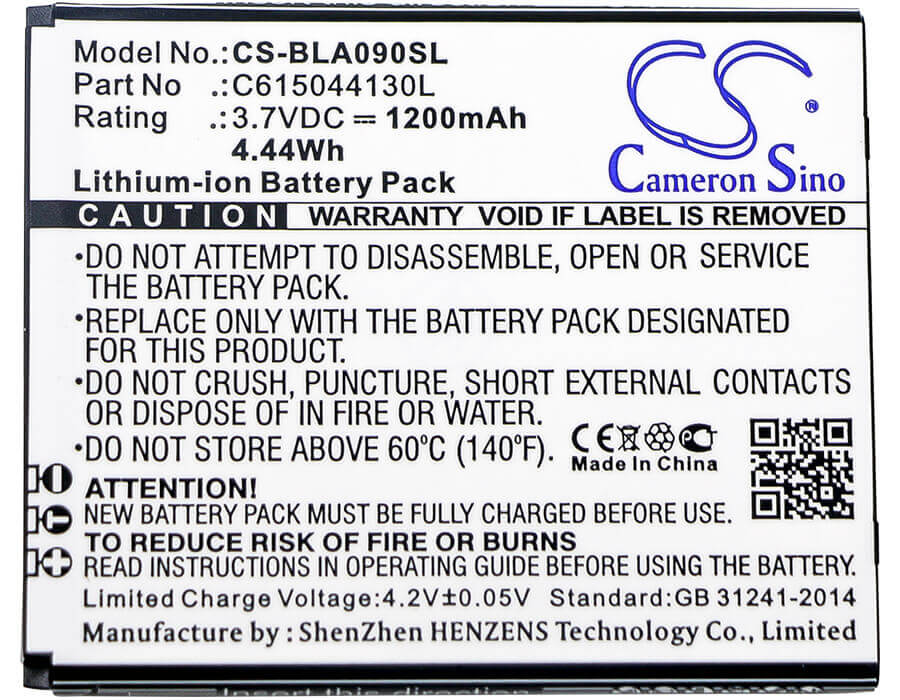 Battery For Blu, A090l, A090u, Advance 4.0 M 3.7v, 1400mah - 5.18wh Mobile, SmartPhone Cameron Sino Technology Limited   