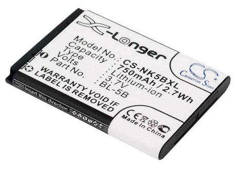 Battery For Blu Bar Q 3.7v, 750mah - 2.78wh Camera Cameron Sino Technology Limited   