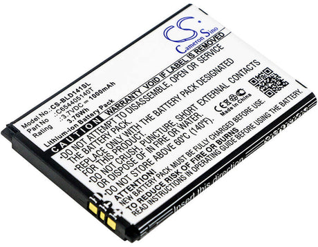 Battery For Blu, D140k, D141k, Dash Jr K 3.7v, 1000mah - 3.70wh Mobile, SmartPhone Cameron Sino Technology Limited   