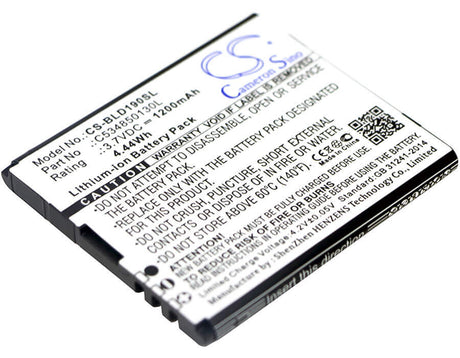 Battery For Blu, D190, Dash Jr 3g 3.7v, 1400mah - 5.18wh Mobile, SmartPhone Cameron Sino Technology Limited   