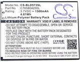 Battery For Blu, D572, Studio 5.0s Ii 3.7v, 1300mah - 4.81wh Mobile, SmartPhone Cameron Sino Technology Limited   