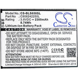 Battery For Blu, S0350ww, S650p, Studio J8 Lte 3.8v, 2300mah - 2.04wh Batteries for Electronics Cameron Sino Technology Limited (Suspended)   