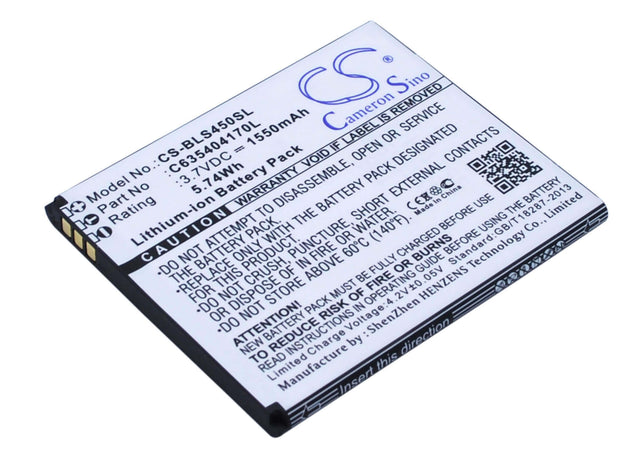 Battery For Blu Star 4.5, S450 3.7v, 1550mah - 5.74wh Mobile, SmartPhone Cameron Sino Technology Limited   