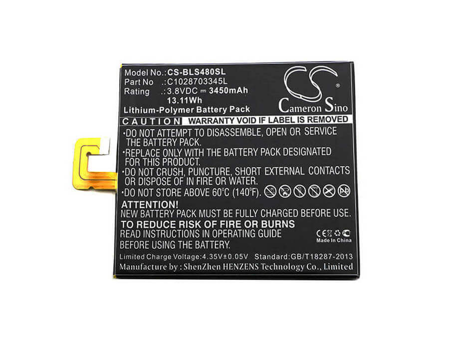 Battery For Blu Studio 7.0 Ii, U48ou, S490u 3.8v, 3450mah - 5.55wh Mobile, SmartPhone Cameron Sino Technology Limited   