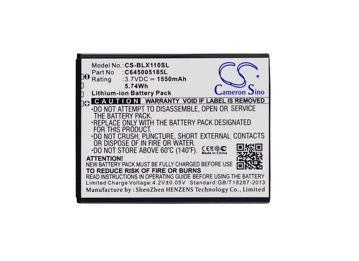 Battery For Blu Studio Mini, Studio Mini Lte, X100q 3.7v, 1550mah - 5.74wh Mobile, SmartPhone Cameron Sino Technology Limited   