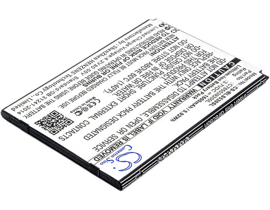 Battery For Blu Studio X8 Hd, S530, Studio G2 Hd 3.7v, 1600mah - 5.92wh Mobile, SmartPhone Cameron Sino Technology Limited   