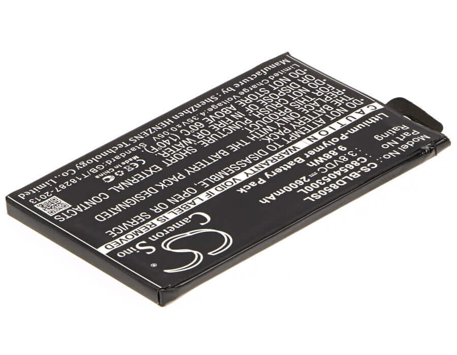 Battery For Blu Studio Xl, Studio Xl 6.0 Hd, D850q 3.8v, 2600mah - 9.88wh Mobile, SmartPhone Cameron Sino Technology Limited   