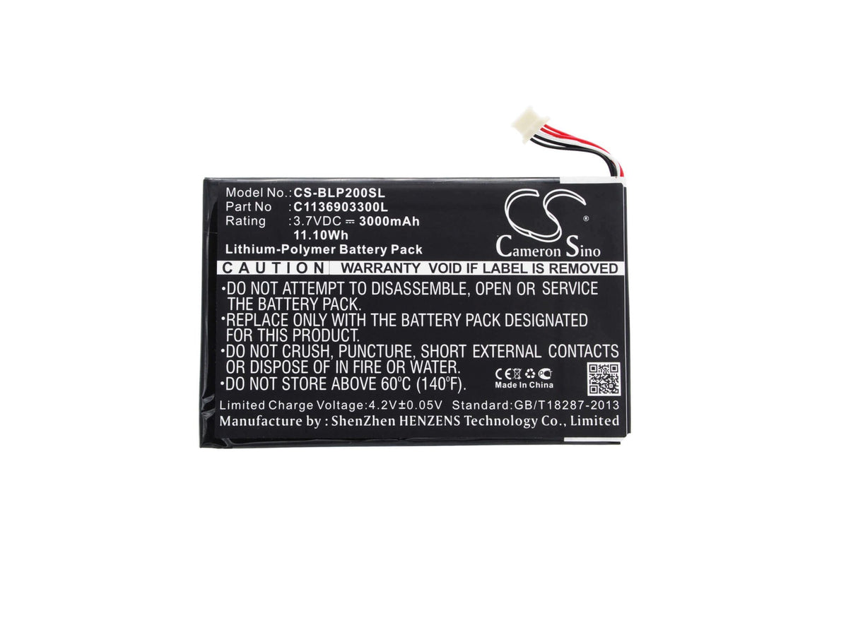 Battery For Blu Touchbook 7.0 3g, P200, Touch Book 7 3g 3.7v, 3000mah - 11.10wh Batteries for Electronics Cameron Sino Technology Limited   