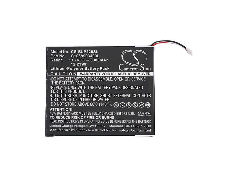 Battery For Blu Touchbook 8.0, Touchbook 8.0 3g, P220u 3.7v, 3300mah - 12.21wh Batteries for Electronics Cameron Sino Technology Limited   