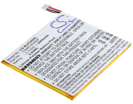 Battery For Blu Touchbook G7, P240u, Touchbook G7 G7 7.0" 3g 3.7v, 2600mah - 9.62wh Batteries for Electronics Cameron Sino Technology Limited   