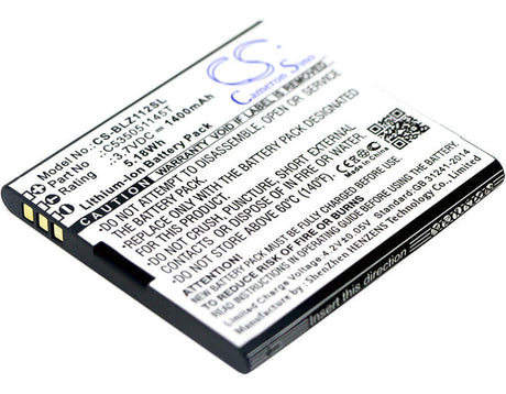 Battery For Blu, Yezz, Yz1120 3.7v, 1400mah - 5.18wh Mobile, SmartPhone Cameron Sino Technology Limited   