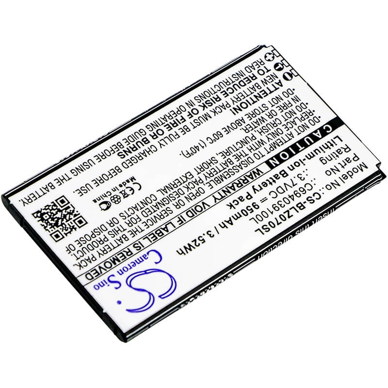 Battery For Blu, Z070, Z070u, Zoey 2.4 3g 3.7v, 950mah - 5.18wh Mobile, SmartPhone Cameron Sino Technology Limited   