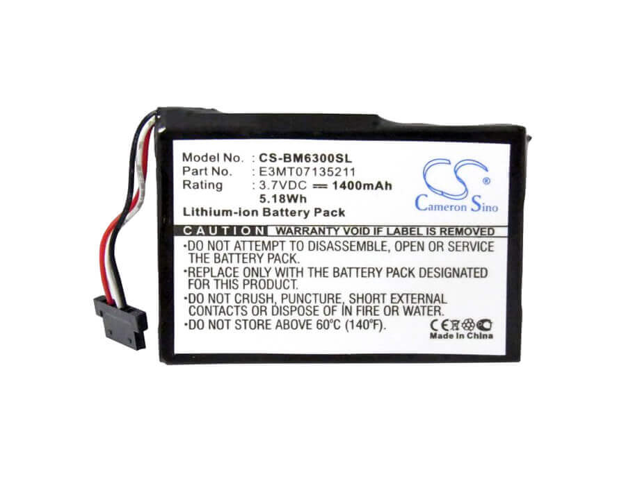 Battery For Bluemedia Bm6300, Bm6300t, Bm-6400 3.7v, 1400mah - 5.18wh GPS, Navigator Cameron Sino Technology Limited   