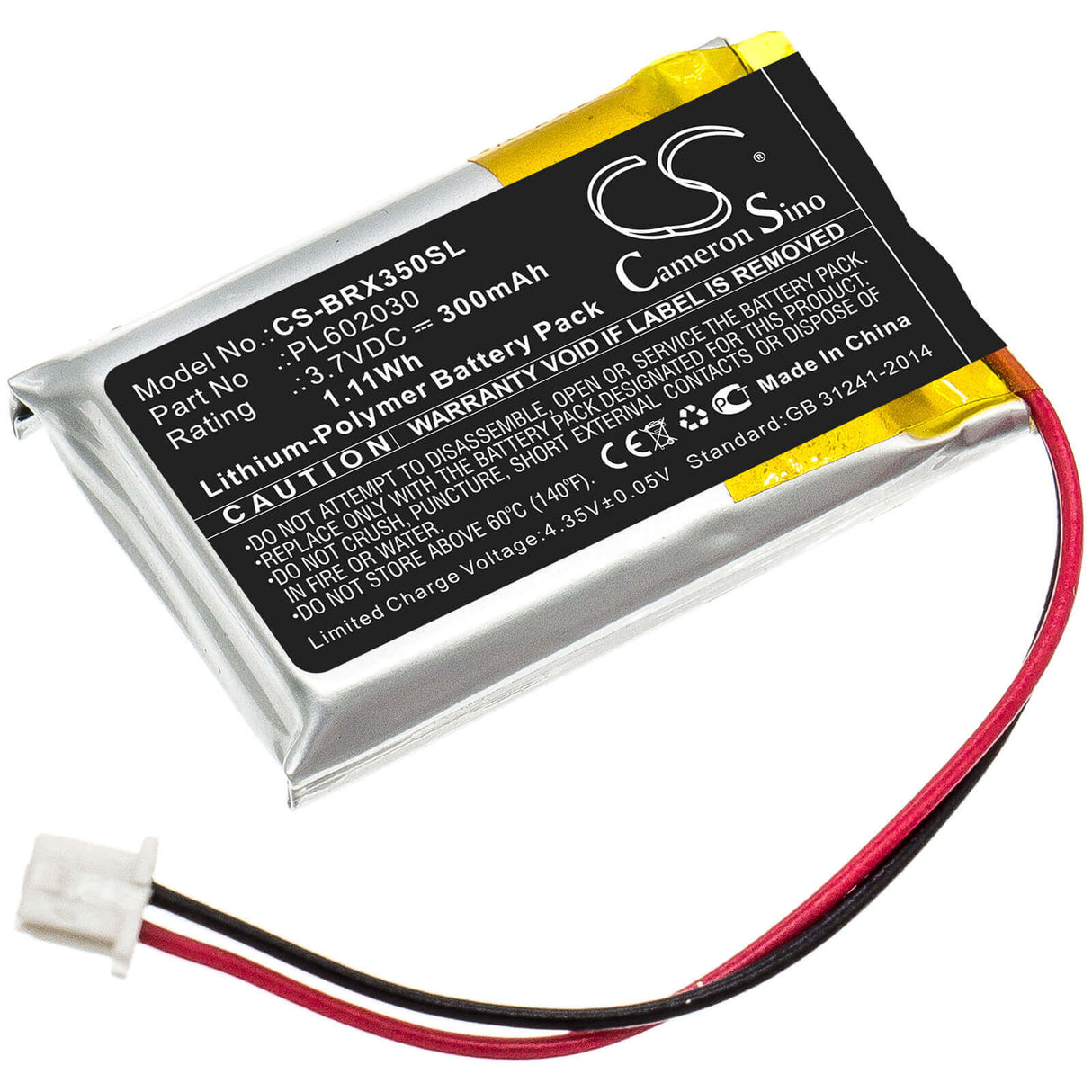 Battery For Blueparrott, Vxi B350-xt 3.7v, 300mah - 1.11wh Wireless Headset Cameron Sino Technology Limited   