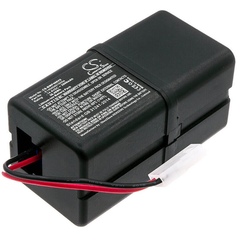 Battery For Bobsweep, Bob Pethair, Junior, Wj540011 14.8v, 2600mah - 38.48wh Vacuum Cameron Sino Technology Limited   