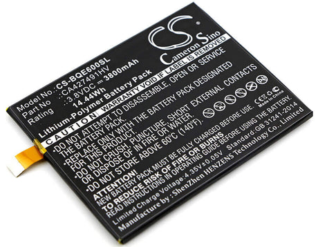 Battery For Bq, Aquaris E6 3.8v, 3800mah - 14.44wh Mobile, SmartPhone Cameron Sino Technology Limited   