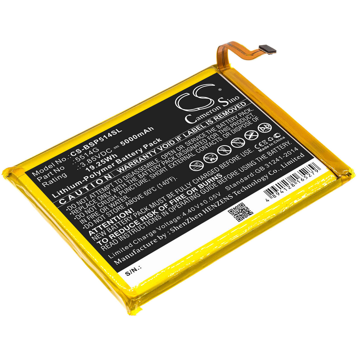 Battery For Bq, Strike Power 3.85v, 5000mah - 19.25wh Mobile, SmartPhone Cameron Sino Technology Limited   