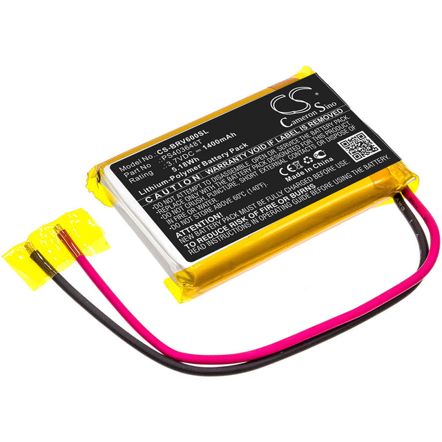 Battery For Braven, Braven 600 3.7v, 1400mah - 5.18wh Speaker Cameron Sino Technology Limited   