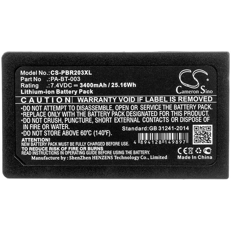 Battery For Brother, Rj-2030, Rj-2050, Rj-2140 7.4v, 3400mah - 25.16wh Batteries for Electronics Cameron Sino Technology Limited   