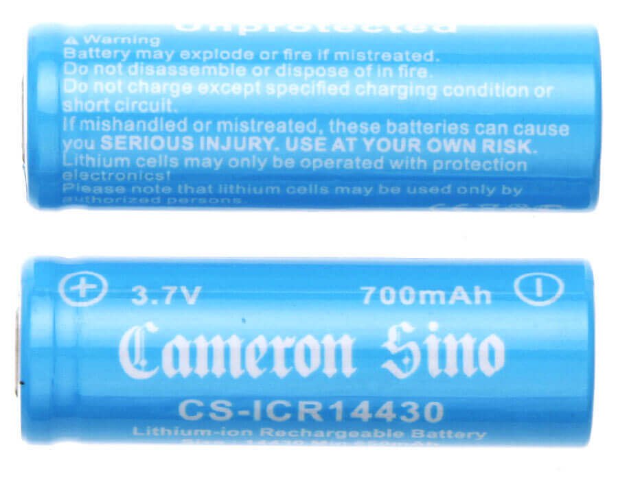 Battery For Cameron Sino, 14430 3.7v, 700mah - 2.59wh 14430 Cameron Sino Technology Limited   