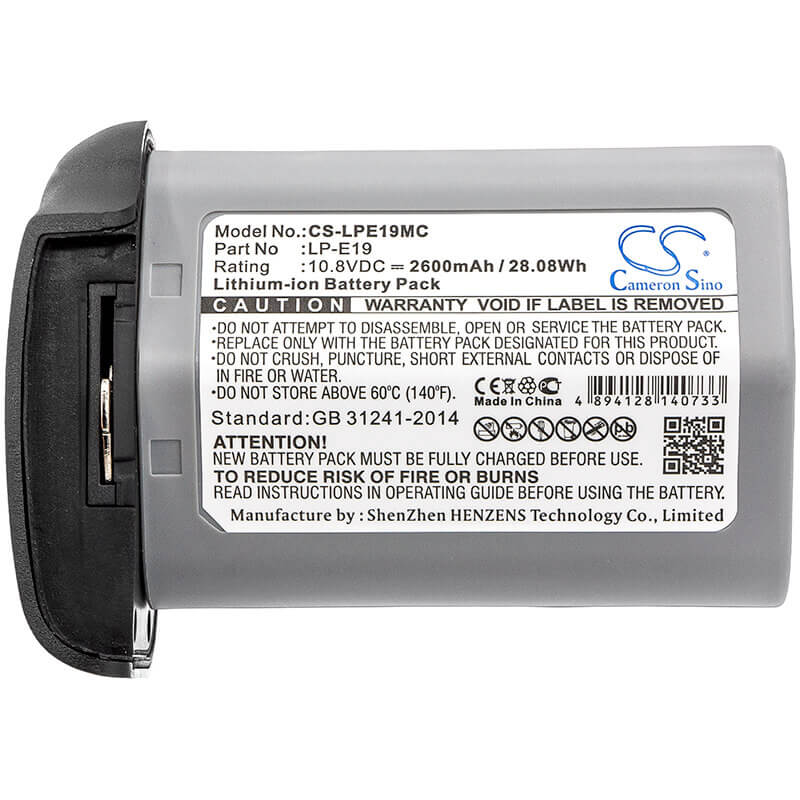 Battery For Canon, 1d Mark 3, 1d Mark 4, 1d Mark Iv, 1d X 10.8v, 2600mah - 28.08wh Camera Cameron Sino Technology Limited   