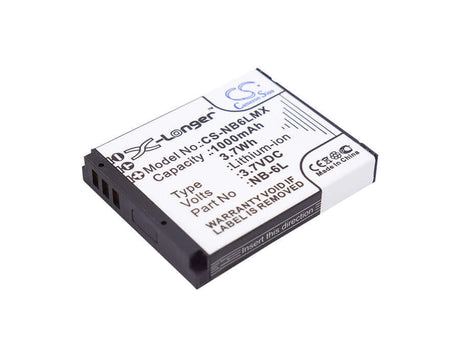 Battery For Canon Digital Ixus 200 Is, 3.7v, 1000mah - 3.70wh Camera Cameron Sino Technology Limited   