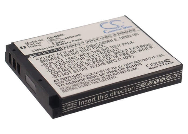 Battery For Canon Digital Ixus 200 Is, 3.7v, 850mah - 3.15wh Camera Cameron Sino Technology Limited   