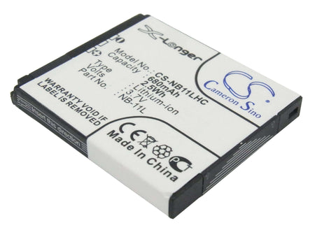 Battery For Canon Elph 110 Hs, Elph 3.7v, 680mah - 2.52wh Camera Cameron Sino Technology Limited   