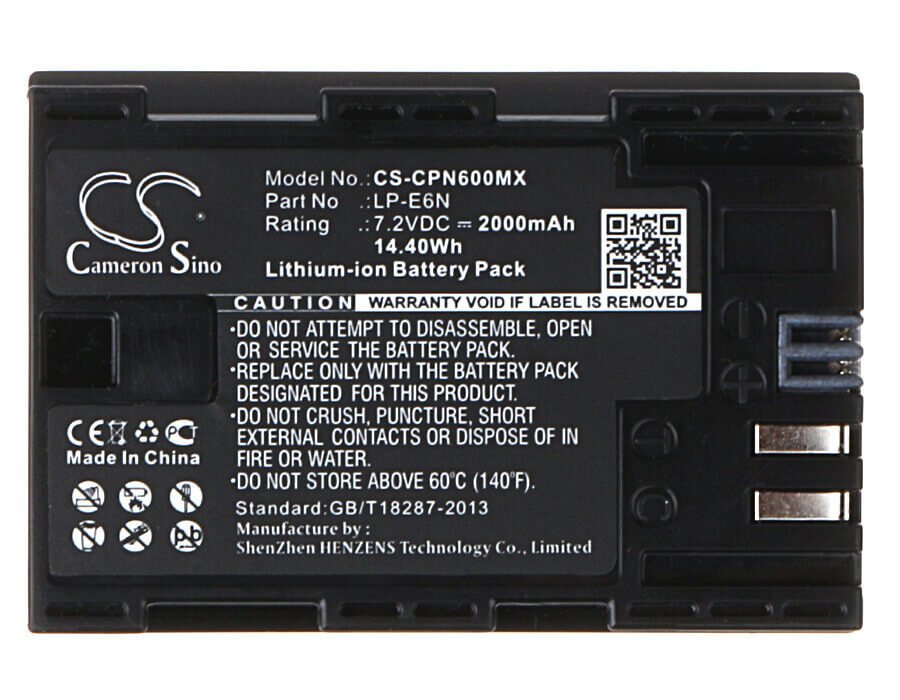 Battery For Canon Eos 5d Mark Ii, 7.2v, 2000mah - 14.40wh Camera Cameron Sino Technology Limited   