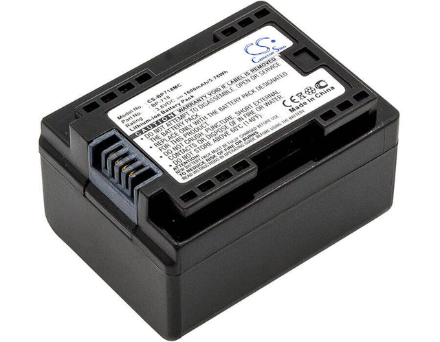 Battery For Canon Ixia Hf M56, Ixia 3.6v, 1600mah - 5.76wh Camera Cameron Sino Technology Limited   