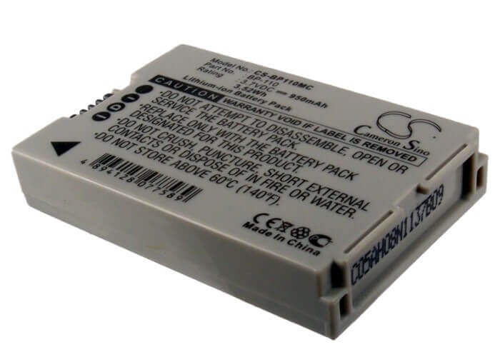 Battery For Canon Legria Hf R206, Legria 3.7v, 950mah - 3.52wh Camera Cameron Sino Technology Limited   