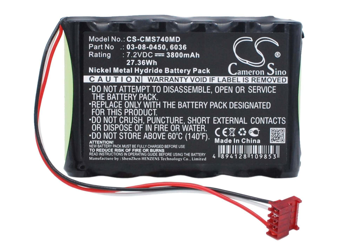 Battery For Cas Medical Nibp 740, 940x Monitor, Nibp 730 7.2v, 3800mah - 27.36wh Medical Cameron Sino Technology Limited (Medical)   