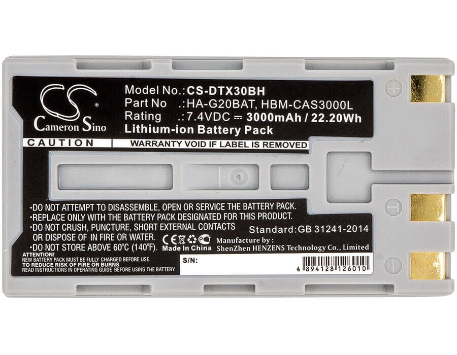 Battery For Casio, Dt-x30, Dt-x30g 7.4v, 3000mah - 22.20wh Barcode Scanner Cameron Sino Technology Limited   