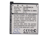 Battery For Casio Exilim Ex-fs10, Exilim Ex-fs10be, 3.7v, 720mah - 2.66wh Camera Cameron Sino Technology Limited   