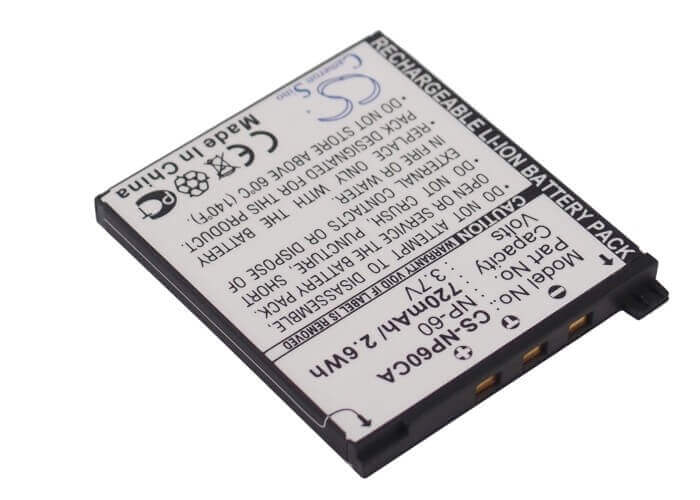 Battery For Casio Exilim Ex-fs10, Exilim Ex-fs10be, 3.7v, 720mah - 2.66wh Camera Cameron Sino Technology Limited   