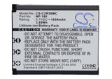 Battery For Casio Exilim Ex-zr50 3.7v, 1050mah - 3.89wh Camera Cameron Sino Technology Limited   