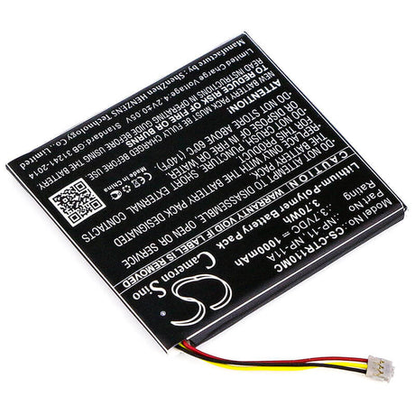 Battery For Casio, Tr Mini, Tr-m11 3.7v, 1000mah - 3.70wh Camera Cameron Sino Technology Limited   