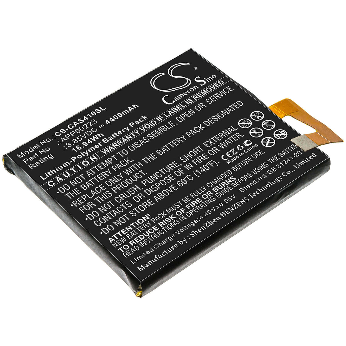 Battery For Cat, S41 3.85v, 4400mah - 16.94wh Mobile, SmartPhone Cameron Sino Technology Limited   